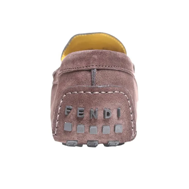 FENDI Men's Casual Shoes Men's Dark Coffee-4