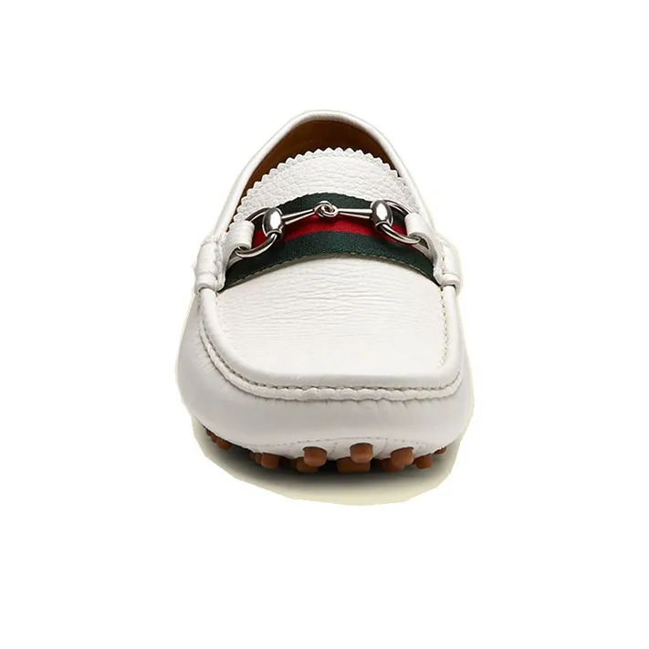 GUCCI Gommino Loafers Men White-2