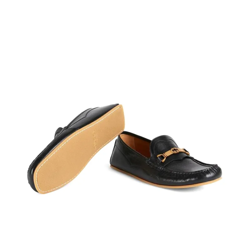 GUCCI Interlocking G Horsebit Loafers Black-4