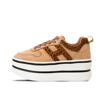 HOGAN H449 Low-Top Platform Shoes Women's Beige
