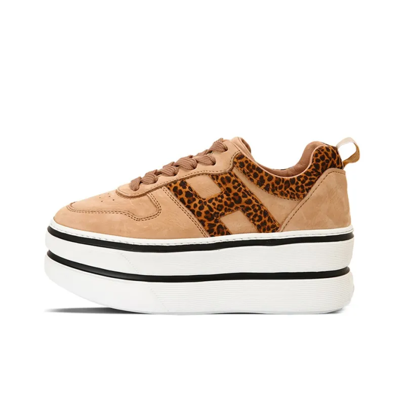 HOGAN H449 Low-Top Platform Shoes Women's Beige-0