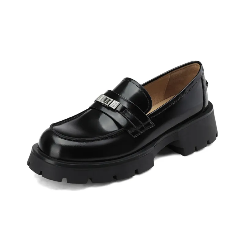 Rosa Bianca Loafers Women's Low Top Black/Burgundy-0