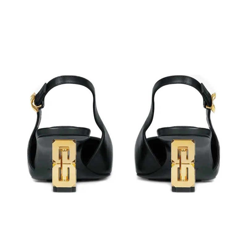 GIVENCHY G Cube Irregular Heel High Heels Women's Black-4