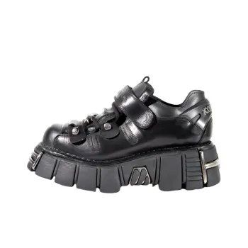 NEW ROCK Casual Shoes Unisex Low-Top Black