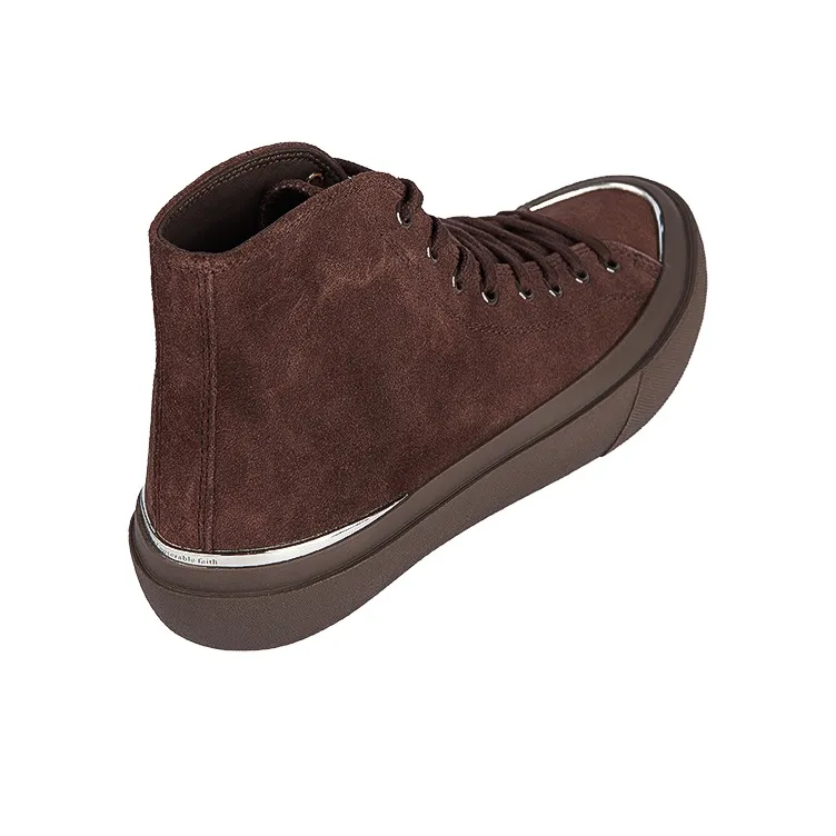 CONP Men's Casual Shoes Unisex High Top Nightfall Brown-3
