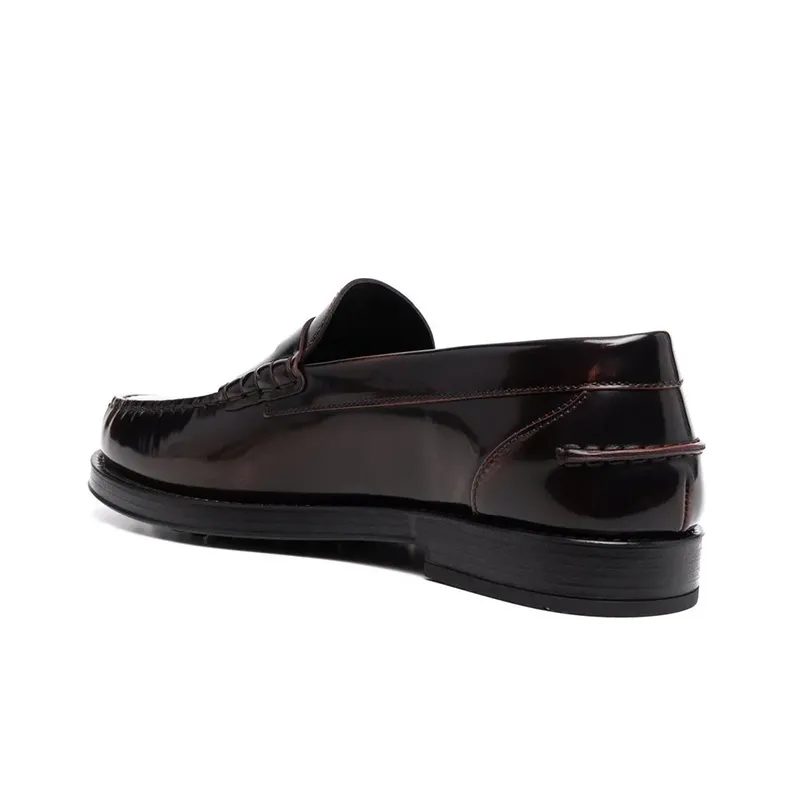 TOD'S Exposed Stitch Leather Loafers-2