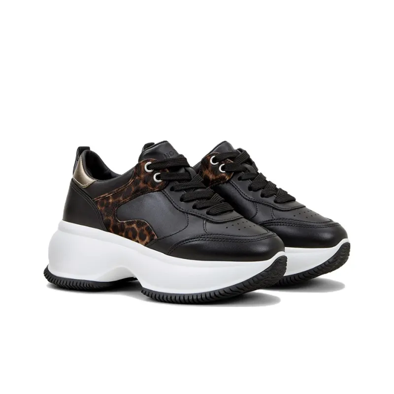 HOGAN Maxi I Active Hogan Low-Top Platform Shoes Women's Black-1