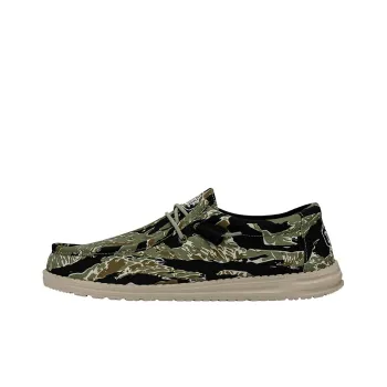 Heydude Casual Shoes Men Low Top Tiger Print Camouflage