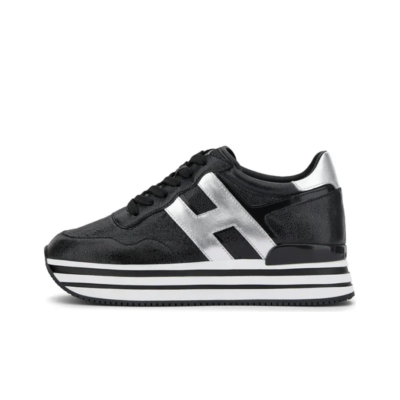 HOGAN H222 Platform Shoes Women's Black-0
