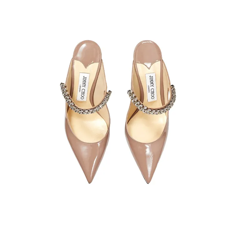 Jimmy Choo Bing 100mm Crystal-embellished Mules-3