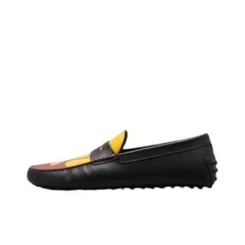 TOD'S x Moncler Gommino Loafers Men's Black Yellow