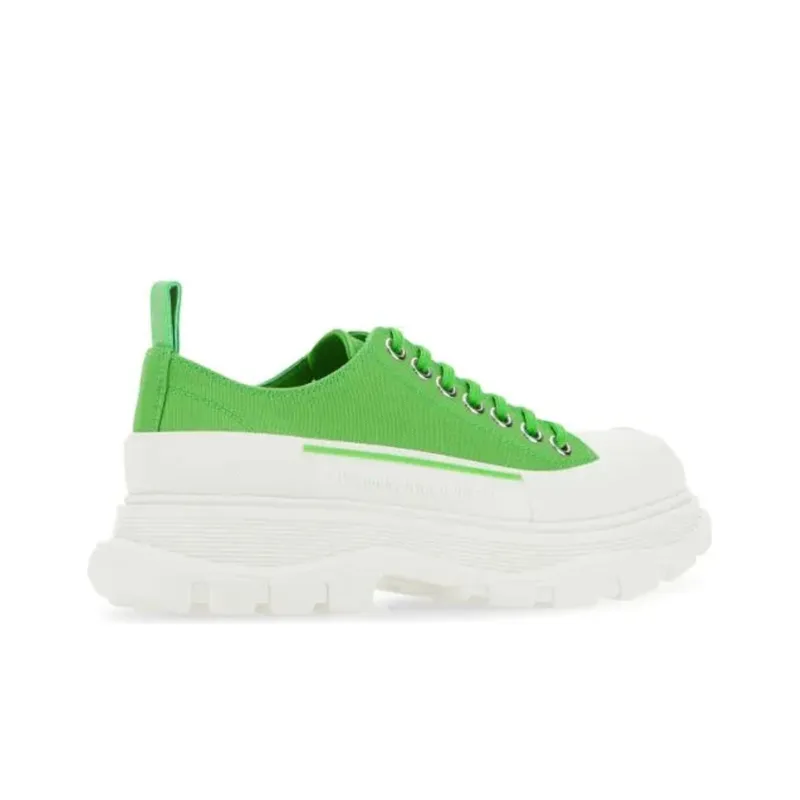 Alexander McQueen Tread Slick Low Lace Up Acid Green Women's-3