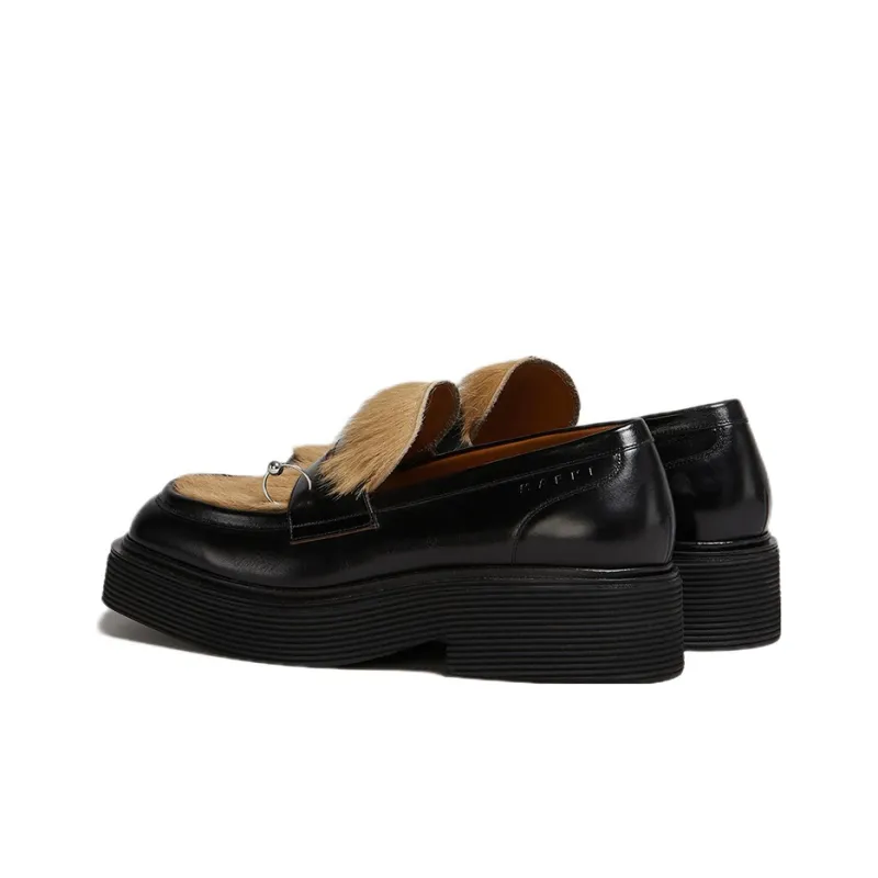MARNI Platform Shoes Men's Black Beige-3