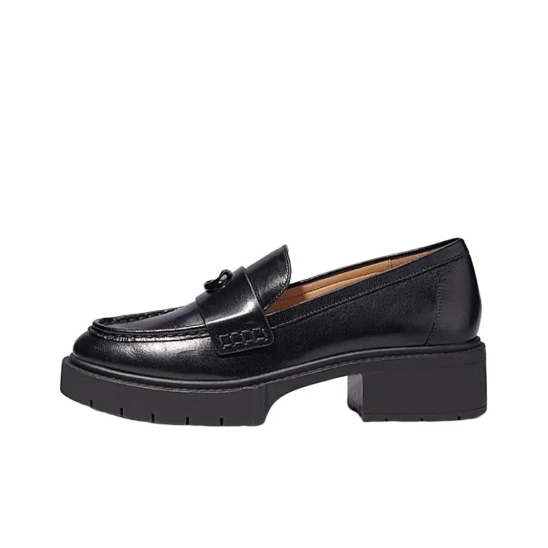COACH Leah Chunky Sole Leather Loafers-0