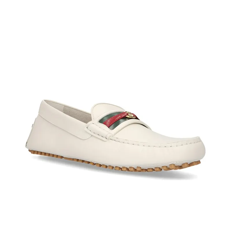 GUCCI Moccasins Casual Shoes Men's White-1