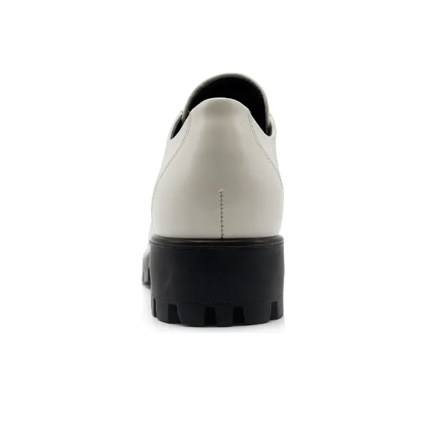 Ecco Flat Shoes Women's Limestone White-3
