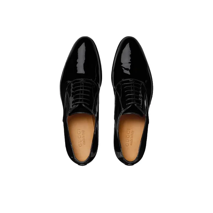 GUCCI Dress Shoes Men Low Top Black-2