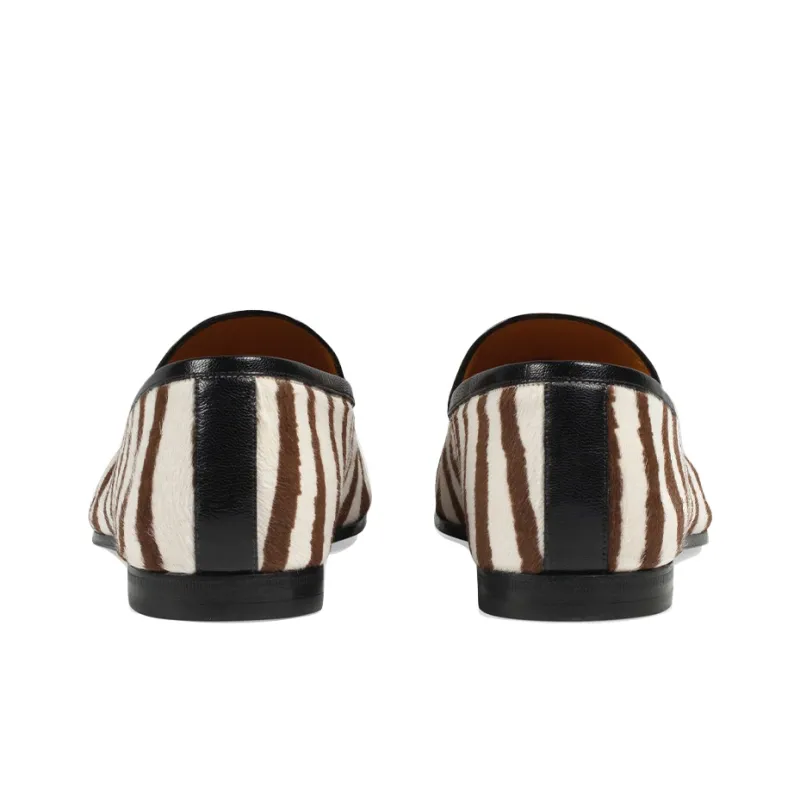 GUCCI Jordaan Zebra-effect Loafers-3