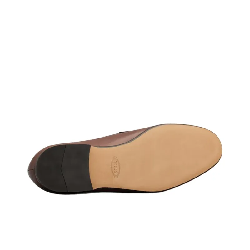 TOD'S Logo Plaque Slip On Loafers-4