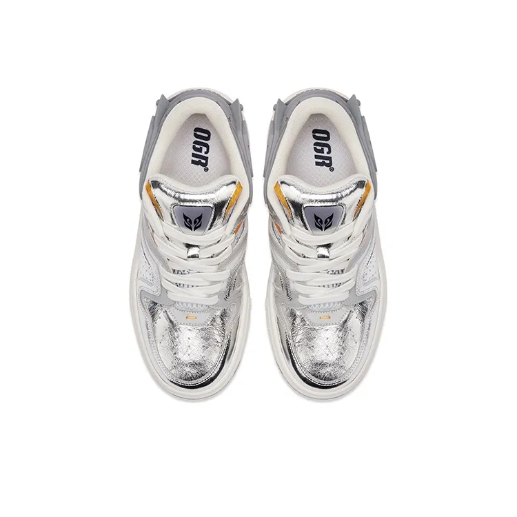 OGR Type Play Collection GAMER Stylish Skateboarding Shoes Unisex Knight Silver-3