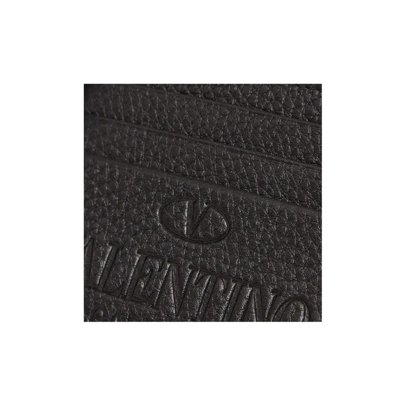 Valentino GARAVANI Calfskin Wallet, Card Holder Men's Black-8