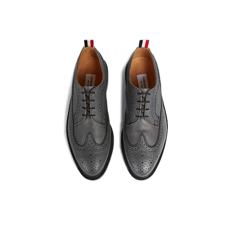 THOM BROWNE Dress Shoes Men Low Top Dark Gray-3