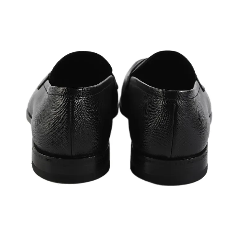 PRADA Saffiano Penny Loafers 'Black' Women's-3