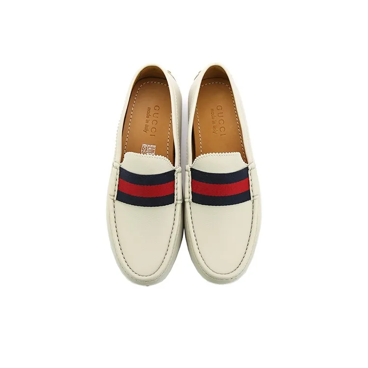 GUCCI Gommino Loafers Men White-2