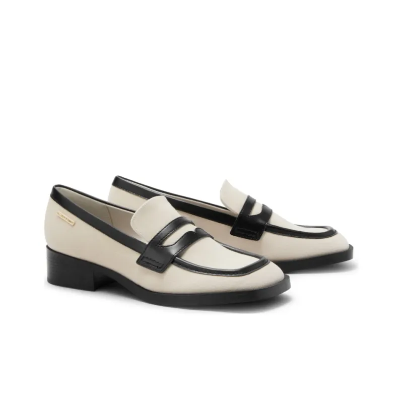 CHARLES&KEITH Loafers Women's Black/BLACK TEXTURED Black Textured/Light Blue Light Blue/Beige-4