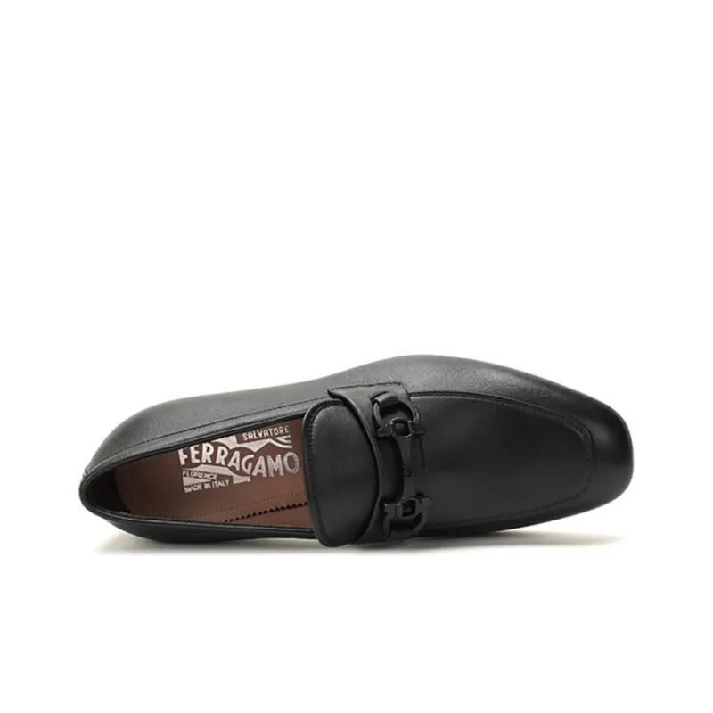 FERRAGAMO GANCINI Ornament Dress Shoes Men's Black-4