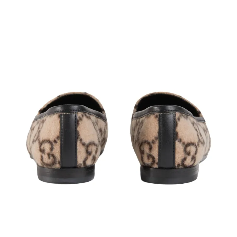 GUCCI Jordaan Gg Wool Loafer Women's-3