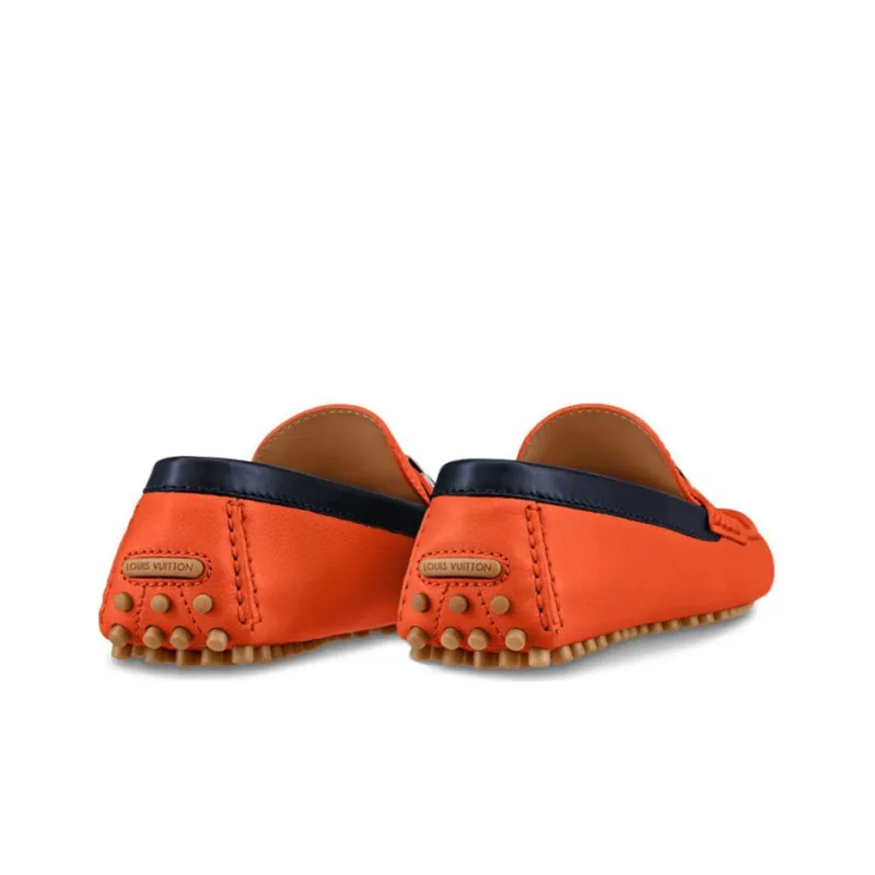 LOUIS VUITTON Lv Hockenheim Moccasin Shoes 'Orange'-2