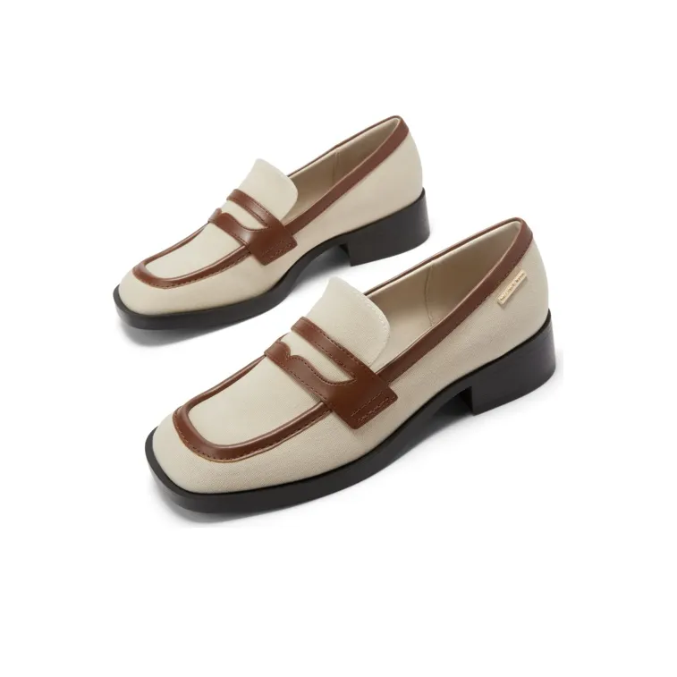 CHARLES&KEITH Loafers Women's Black/BLACK TEXTURED Black Textured/Light Blue Light Blue/Beige-11