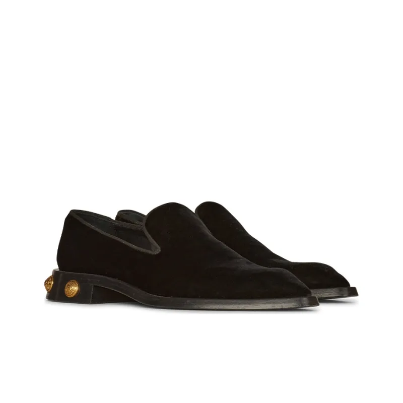 BALMAIN Velvet Coin Men's Casual Shoes Men's Black-1