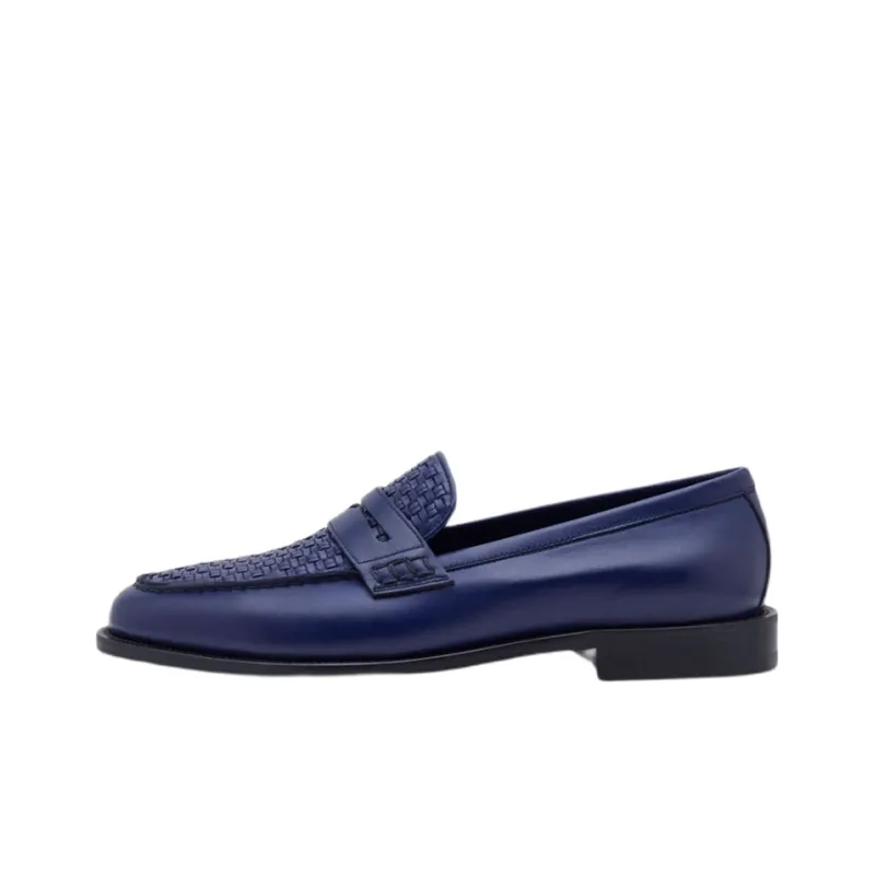 MANOLO BLAHNIK Penny Men's Casual Shoes Men's Marine Blue-0