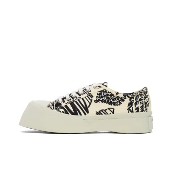 MARNI Platform Shoes Men's Printed Gray White
