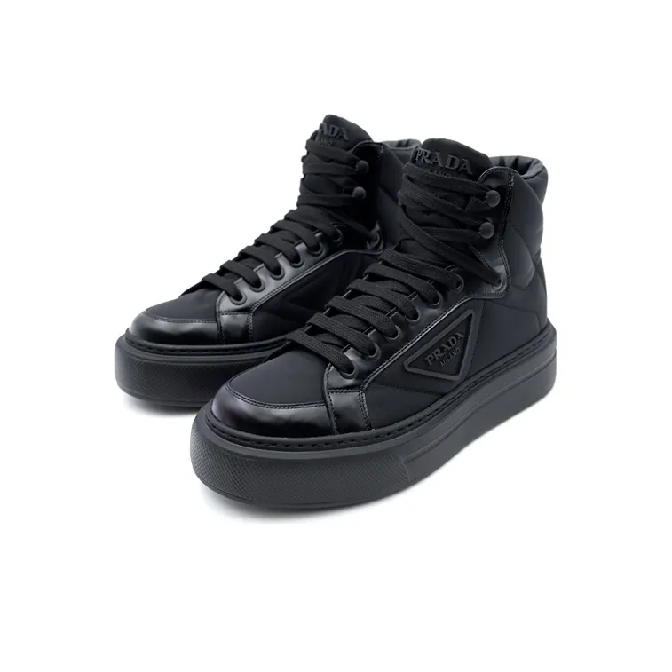 PRADA Casual Skateboard Shoes Men's Black-1