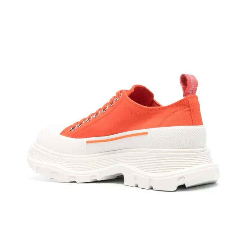 Alexander McQueen Tread Slick Low-Top Sneaker Orange White Women's-2