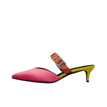 HERMES Blink Wrap-toe Slippers Women's Red