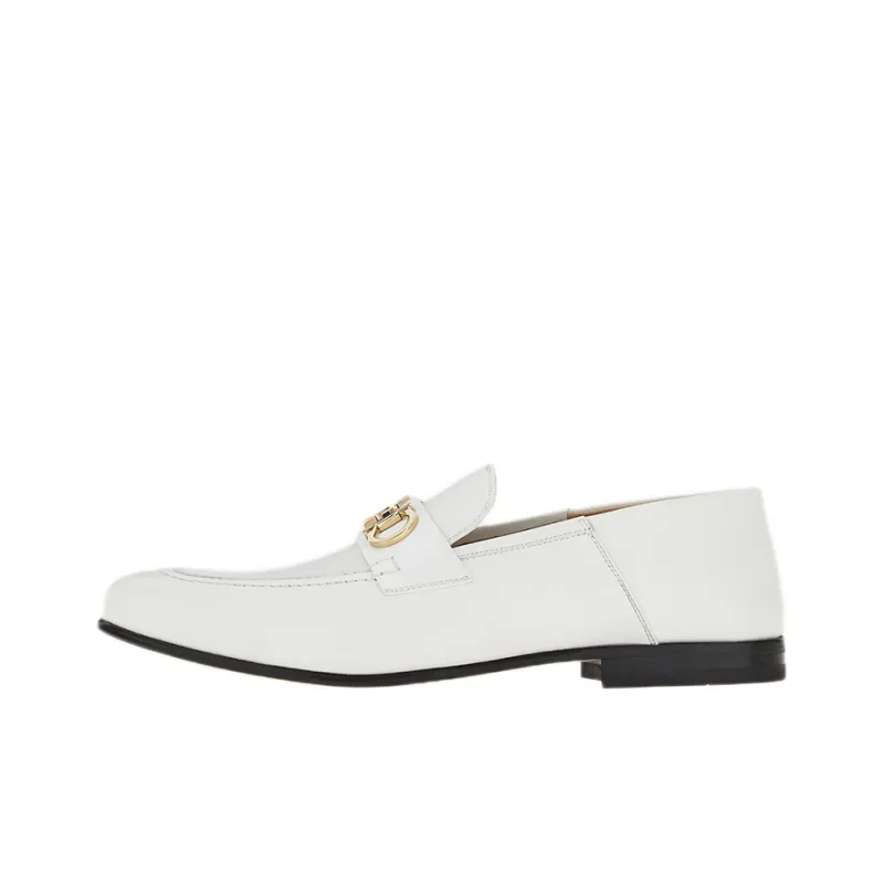 FERRAGAMO GANCINI Loafers Men's White-0