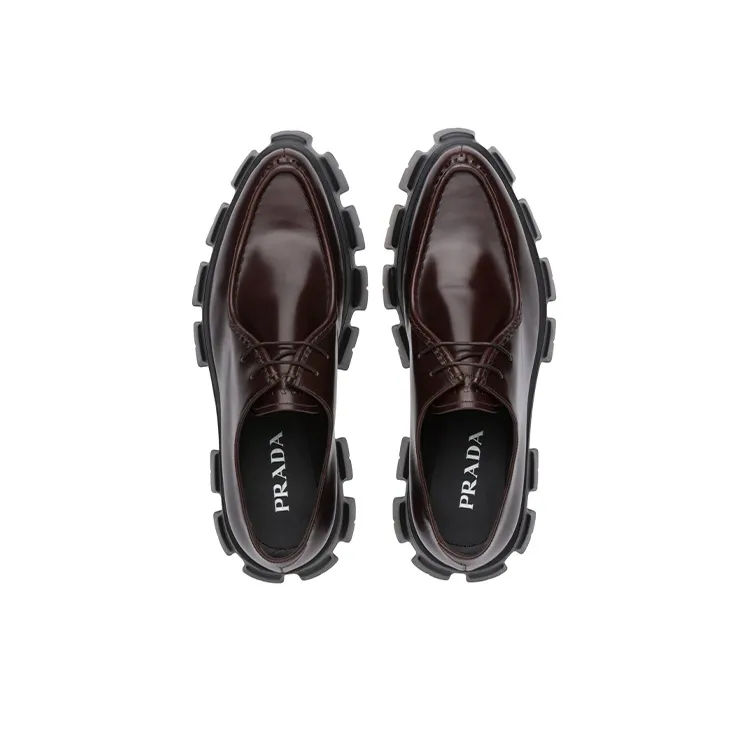 PRADA Monolith Men's Casual Shoes Men Low-Top Dark Brown-3