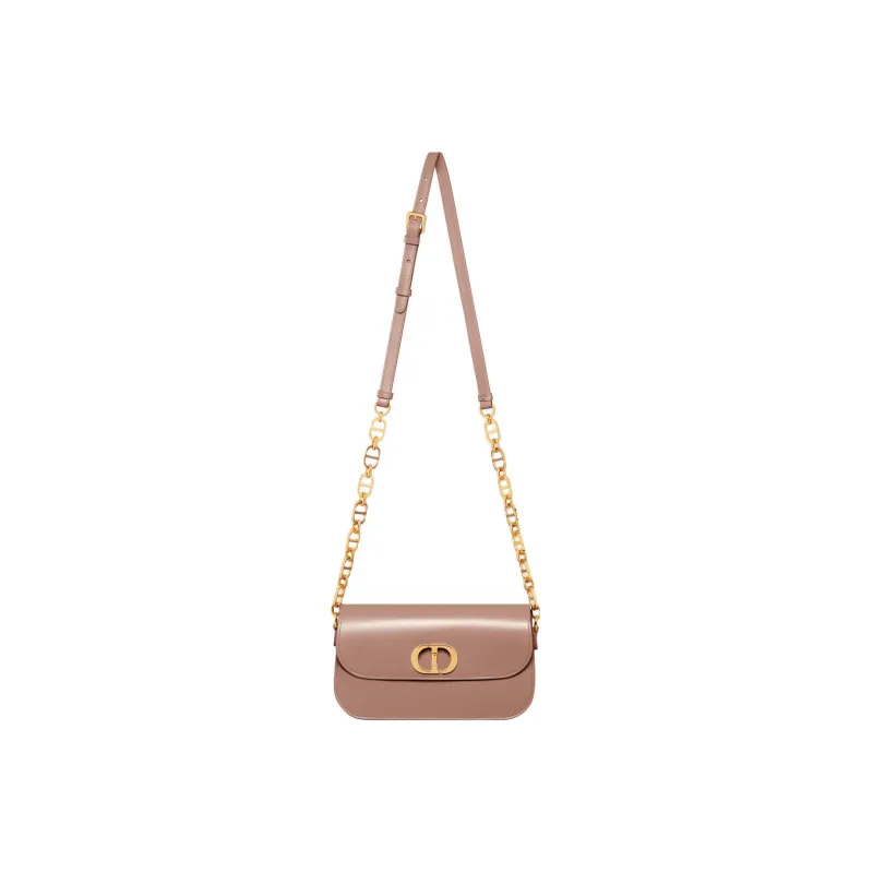 DIOR 30 Montaigne Smooth Finish Cow Leather Shoulder Bag Crossbody Bag Women's Vintage Pink-4
