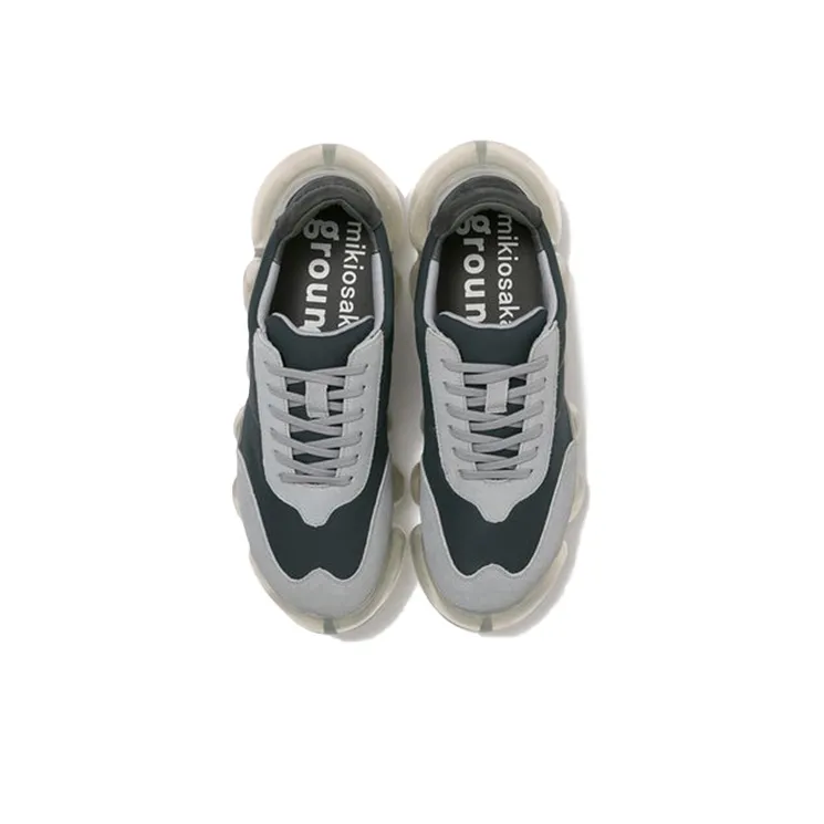 Grounds Jewelry Classic Nylon Low-Top Platform Shoes Unisex Charcoal Gray-3