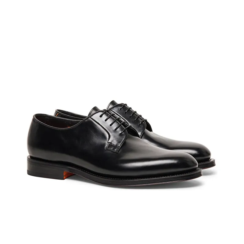 Santoni Round Toe Derby Shoes-2