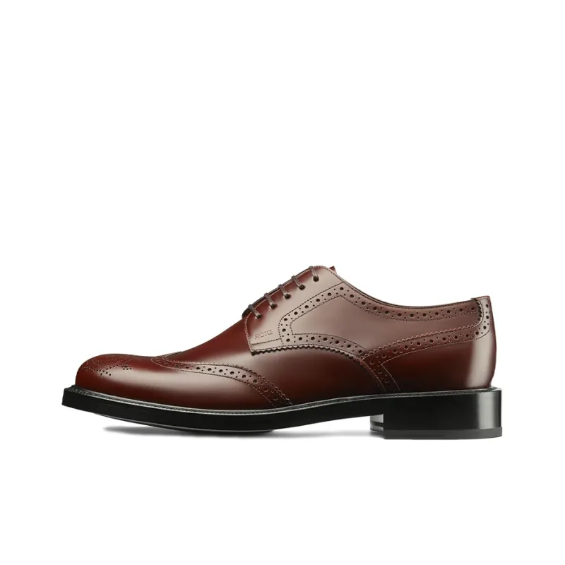 DIOR Dress Shoes Men Low-Top Brown-0