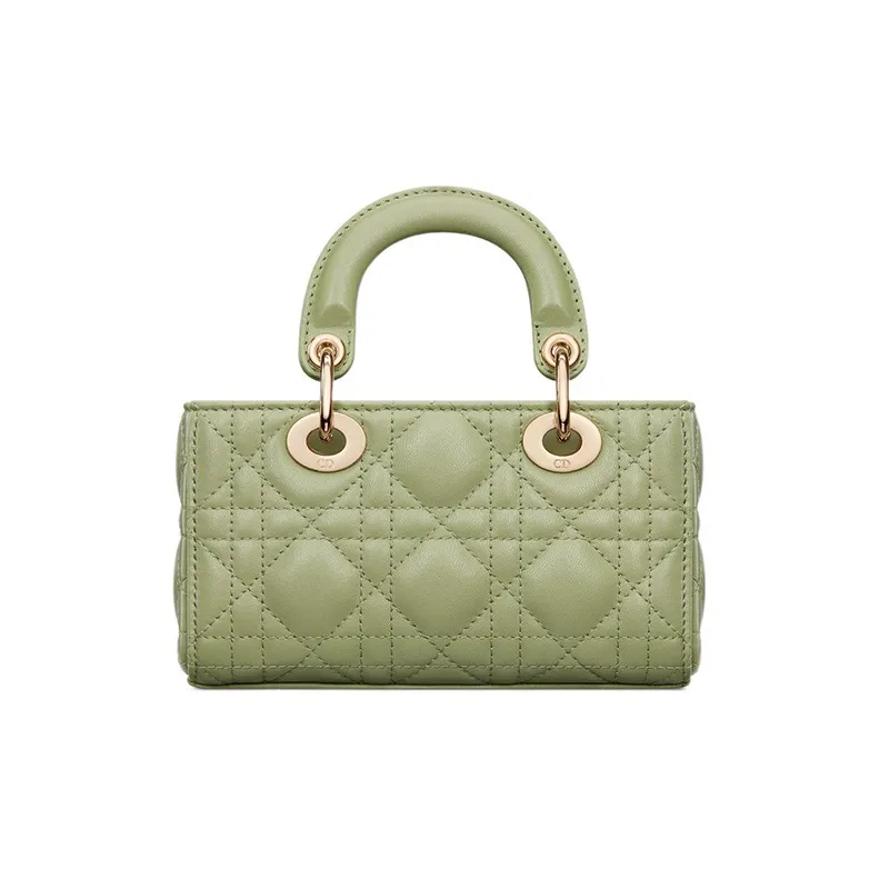 DIOR Lady D-JOY Sheepskin Daisie Bag Shoulder Bag Crossbody Bag Handbag Extra Mini Women's Dreamy Green-4