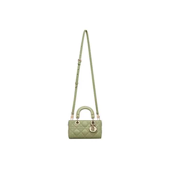 DIOR Lady D-JOY Sheepskin Daisie Bag Shoulder Bag Crossbody Bag Handbag Extra Mini Women's Dreamy Green-2