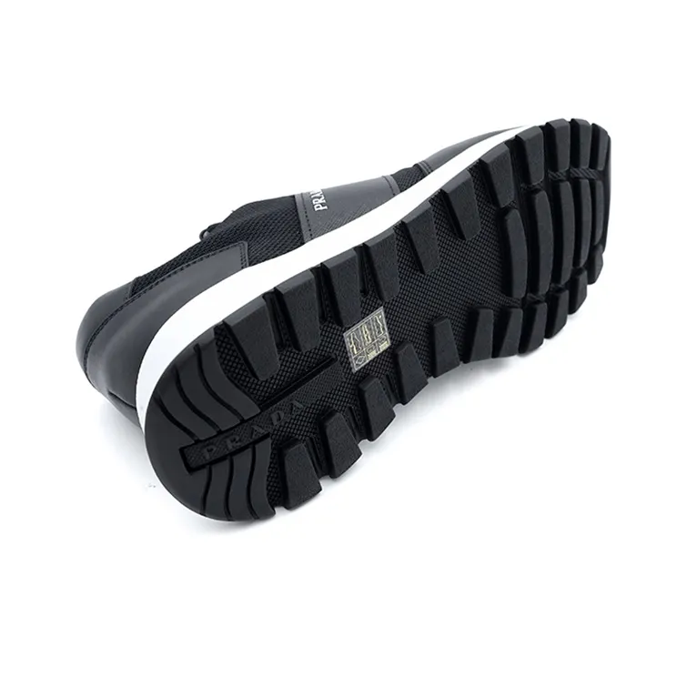 PRADA Prax 1 Leather Low Top Black-4