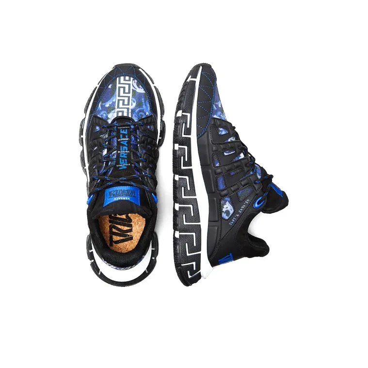 VERSACE Trigreca Low Top Platform Shoes Men's Blue-2