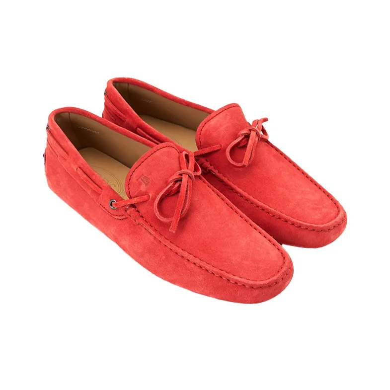 TOD'S Loafers Flat Shoes Men's Red-2